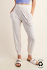 BUTTER SOFT JOGGERS WITH POCKET - WHITE PEARL