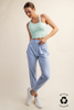 BUTTER SOFT JOGGERS WITH POCKETS - PASTEL BLUE