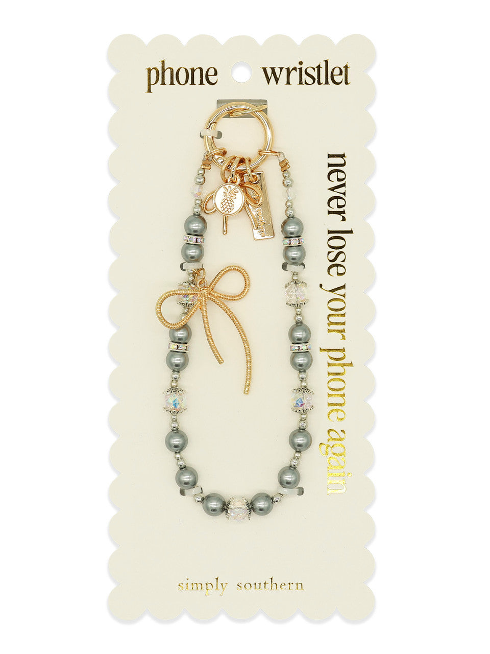 PHONE WRISTLET - PEARL GRAY