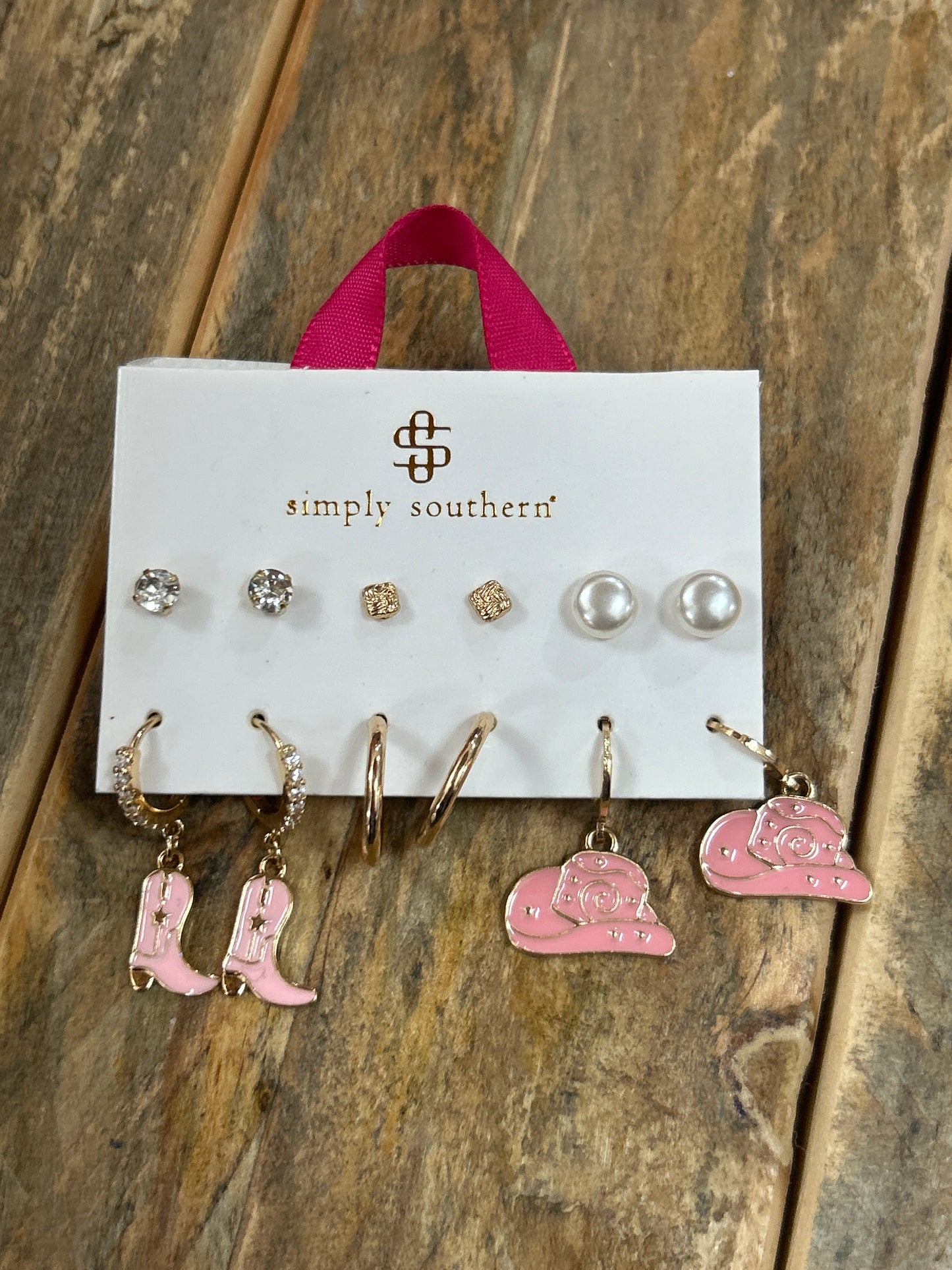 DANGLESET EARRINGS - 6PR - HOWDY - Pharm Favorites by Economy Pharmacy