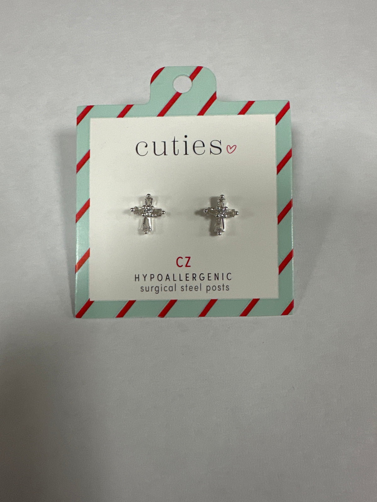 DELICATE CZ CROSSES EARRINGS