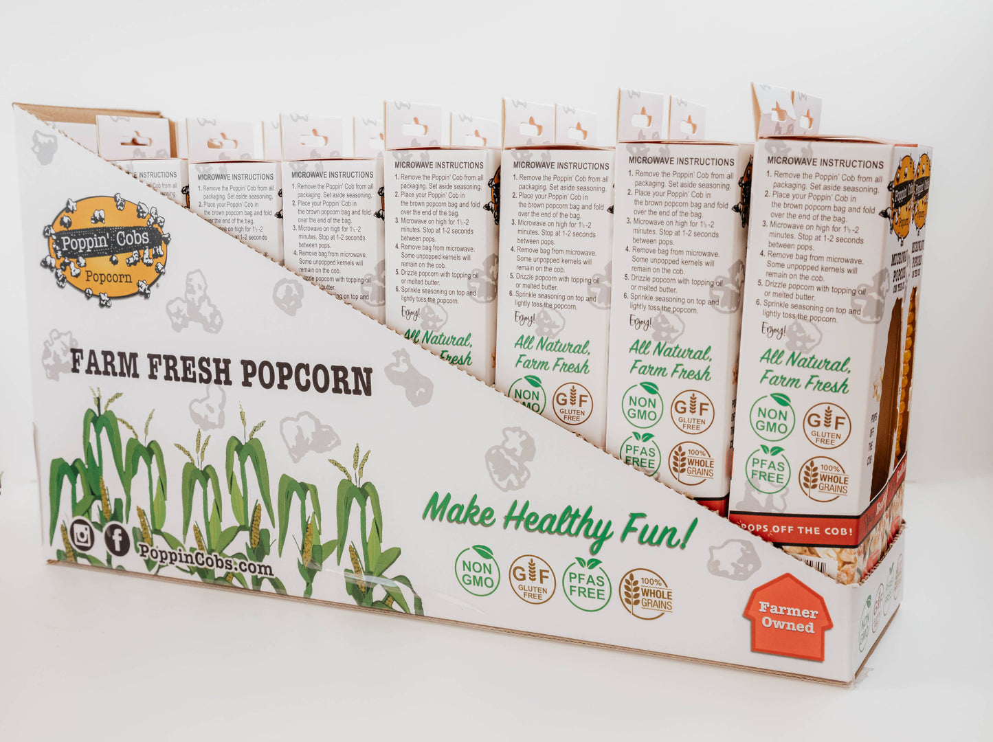 Popcorn on the Cob with Spicy Buffalo Seasoning
