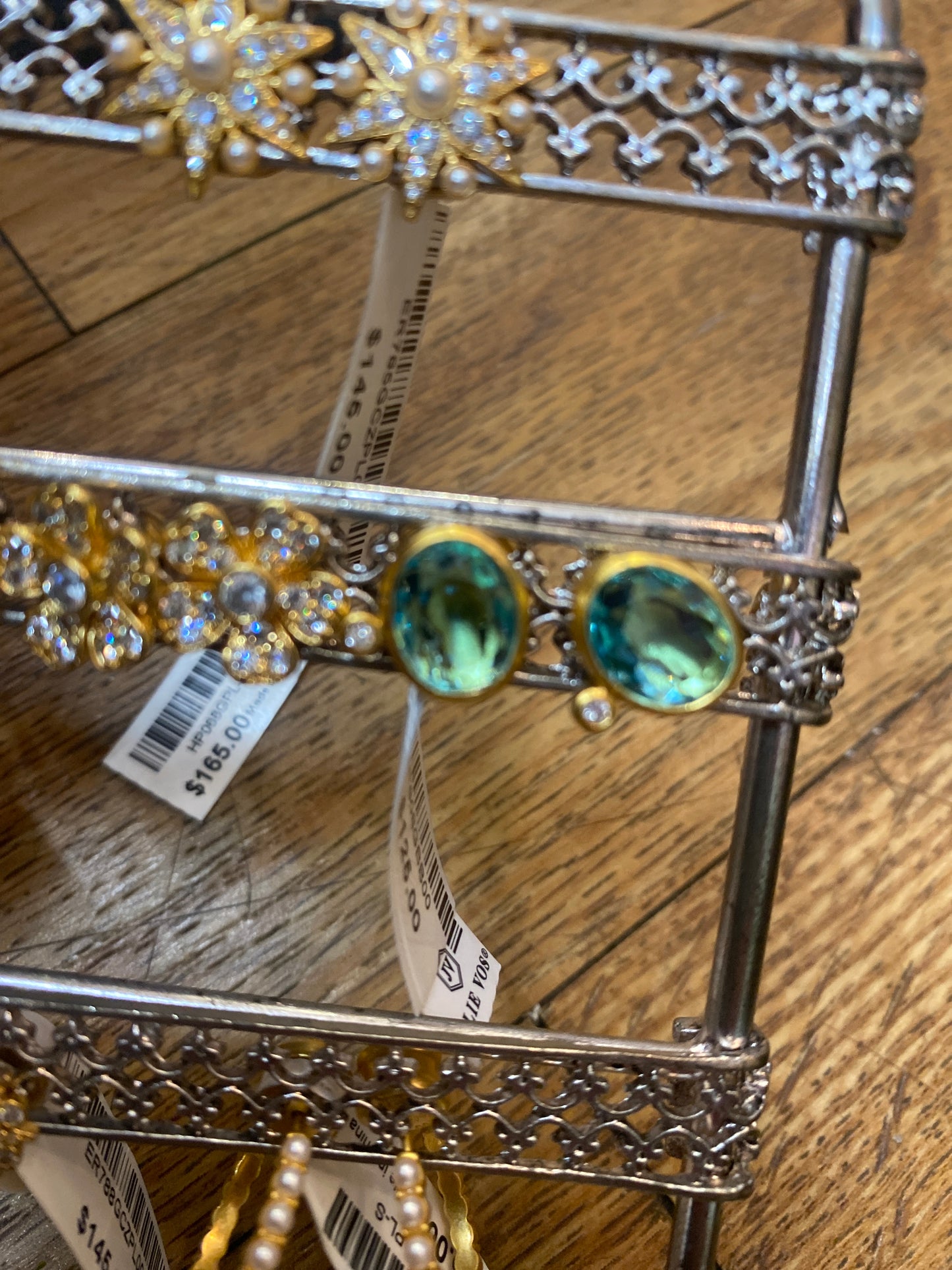 ANTONIA STUD GLD BAHAMIAN BLUE