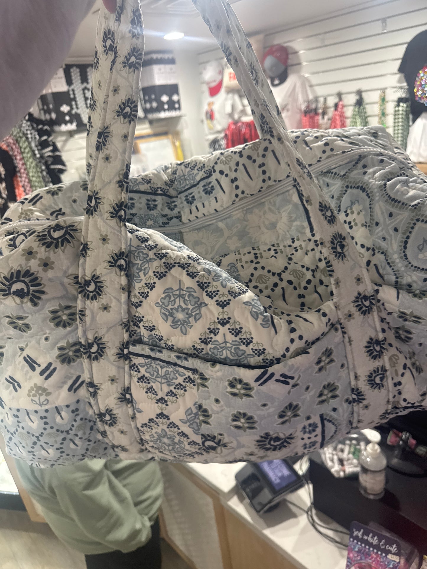DUFFLE BAGS - LARAMIE PATCHWORK LIGHT BLUE
