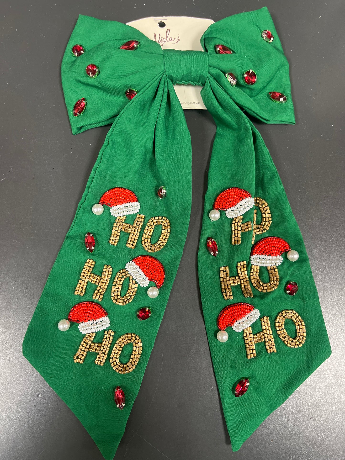 HOHOHO HAIR BOW - GREEN