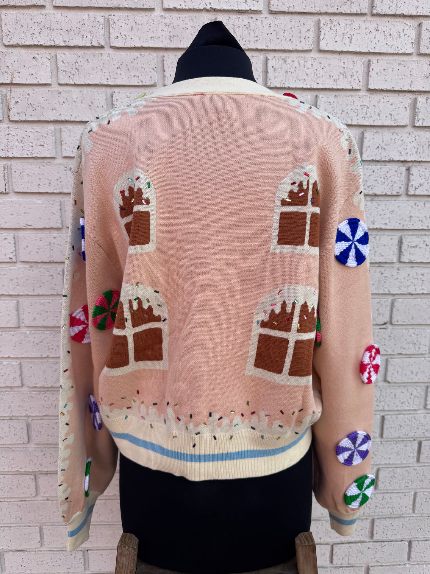GINGERBREAD HOUSE CARDIGAN