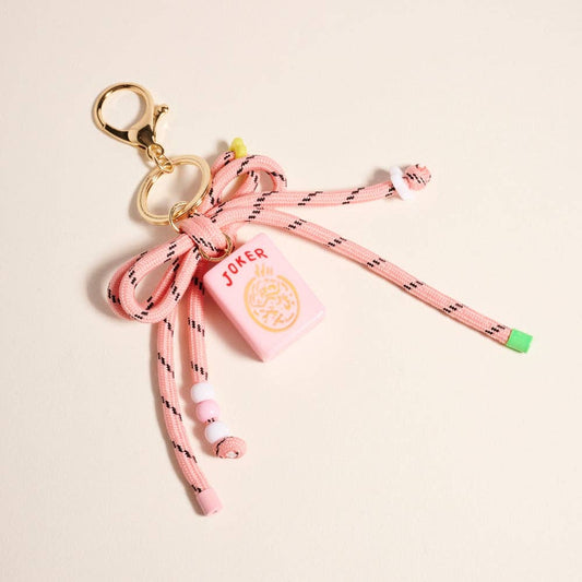 MAHJONG JOKER TILE CARD KEYCHAIN BAG CHARM