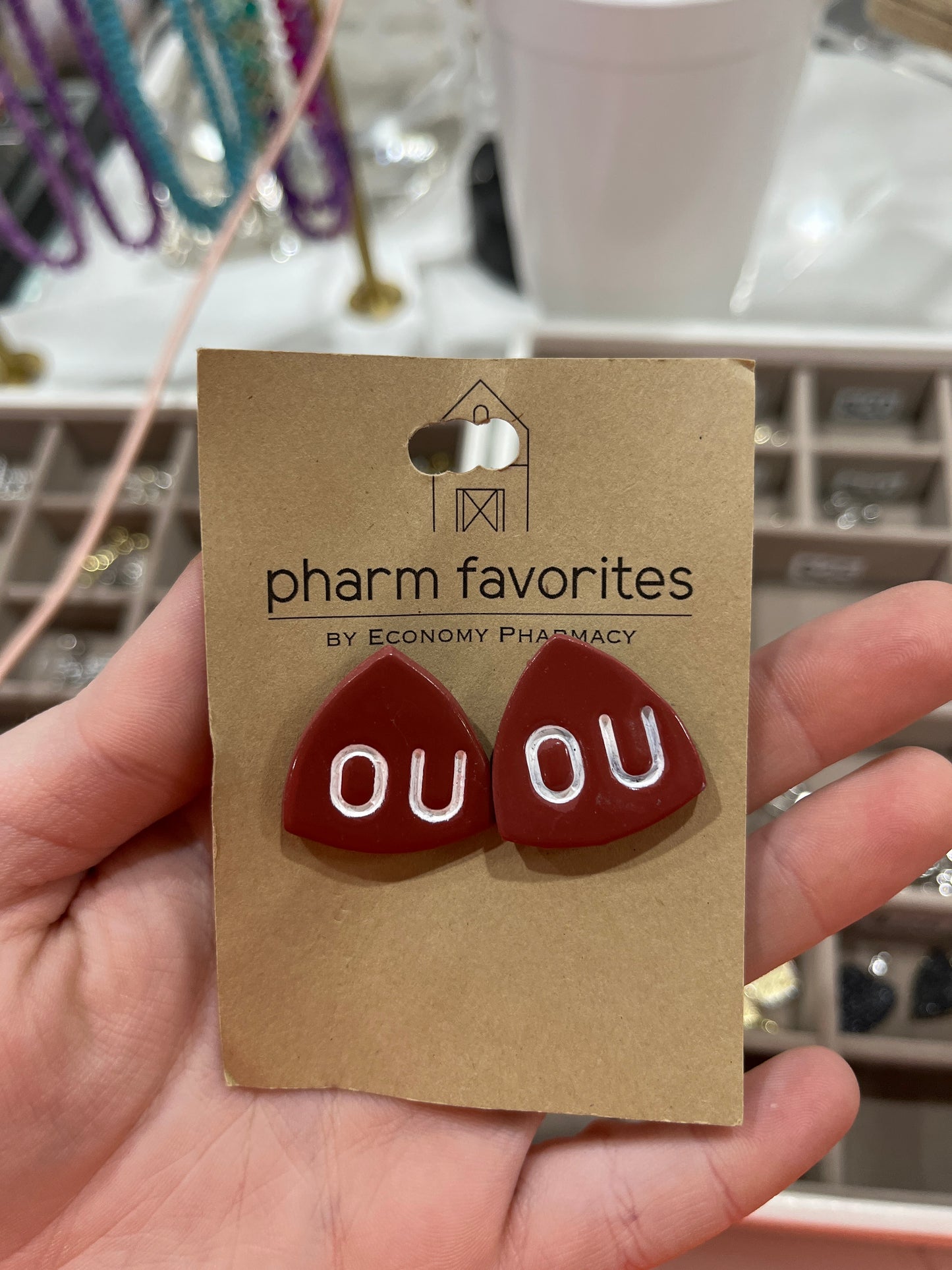 CUSTOM TRIANGLE STUDS - OU - Pharm Favorites by Economy Pharmacy