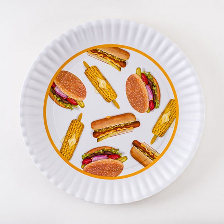 Picnic Paper Platter, Melamine, 16"