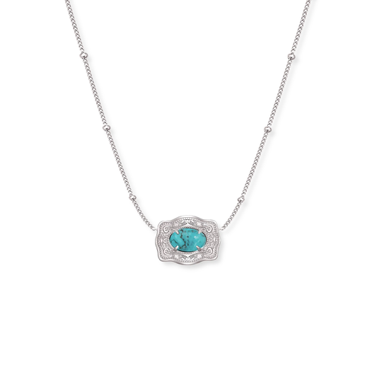 ULTRA MINI BELT BUCKLE NECKLACE OASIS