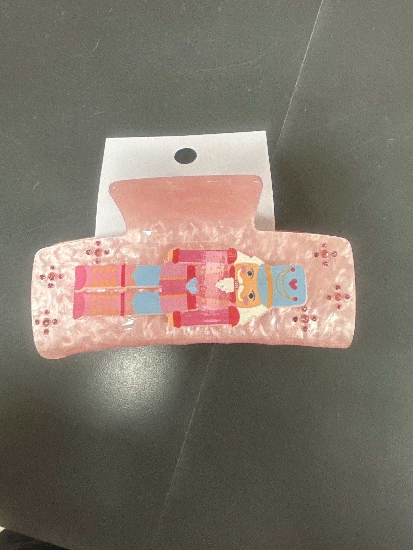 Pink Nutcracker Hair Clip