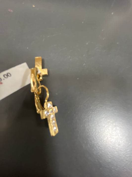 MARIANA - EARRINGS - GOLD - CLEAR CROSS