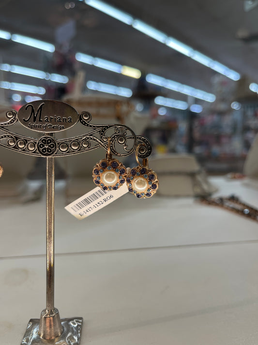 RG PEARL/PRPL/BLUE EARRINGS