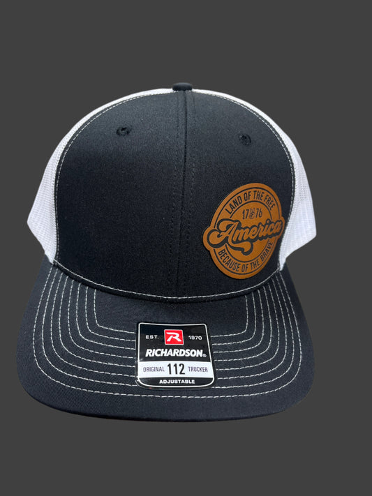 BLACK & WHITE HAT - LAND OF THE FREE