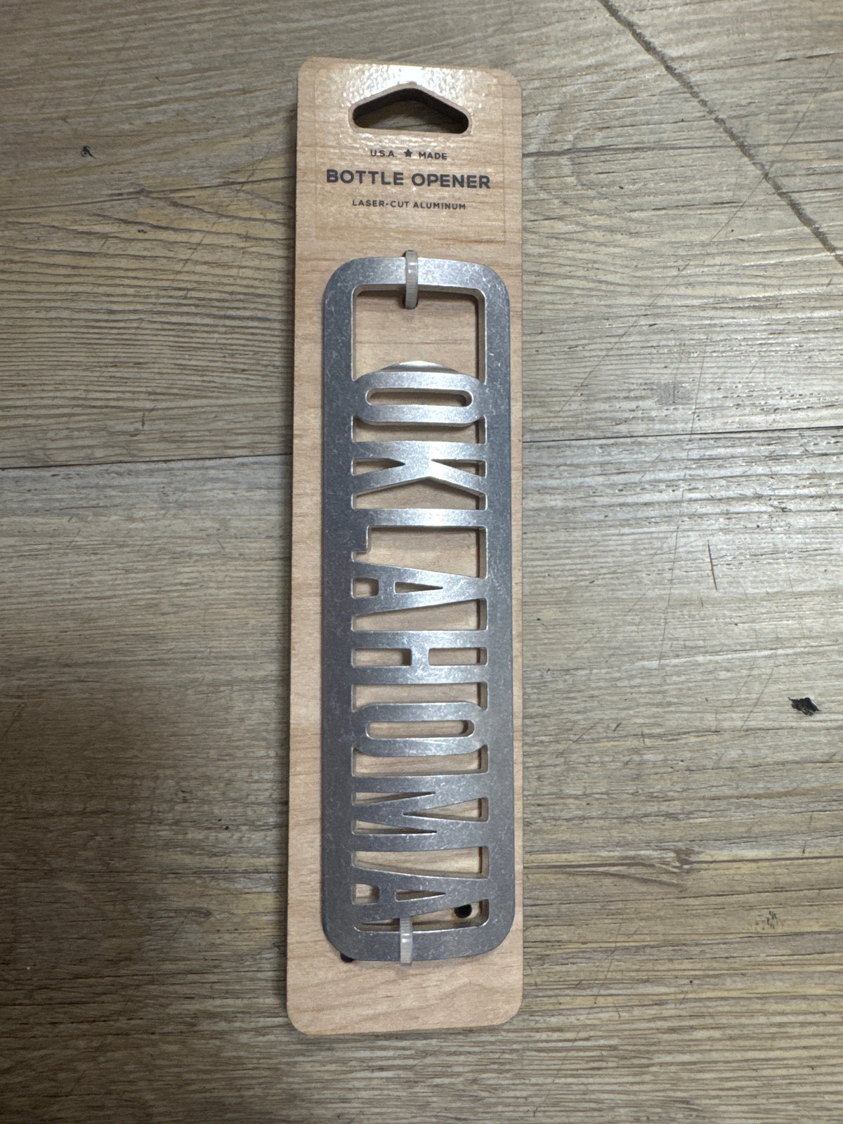 BOTTLE OPENER - ALUMINUM OKLAHOMA