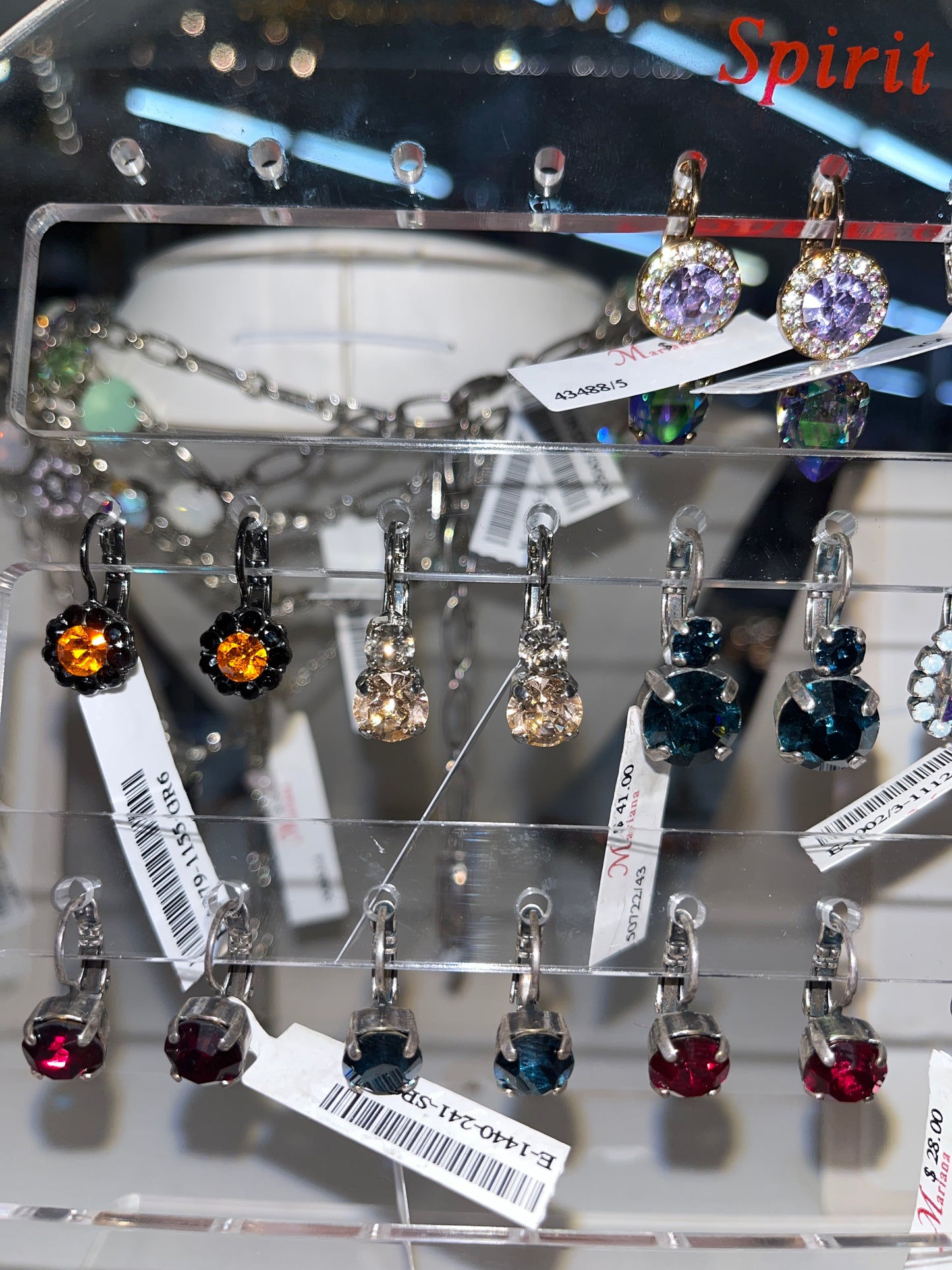 CHAMPAGNE TWO STONE EARRINGS