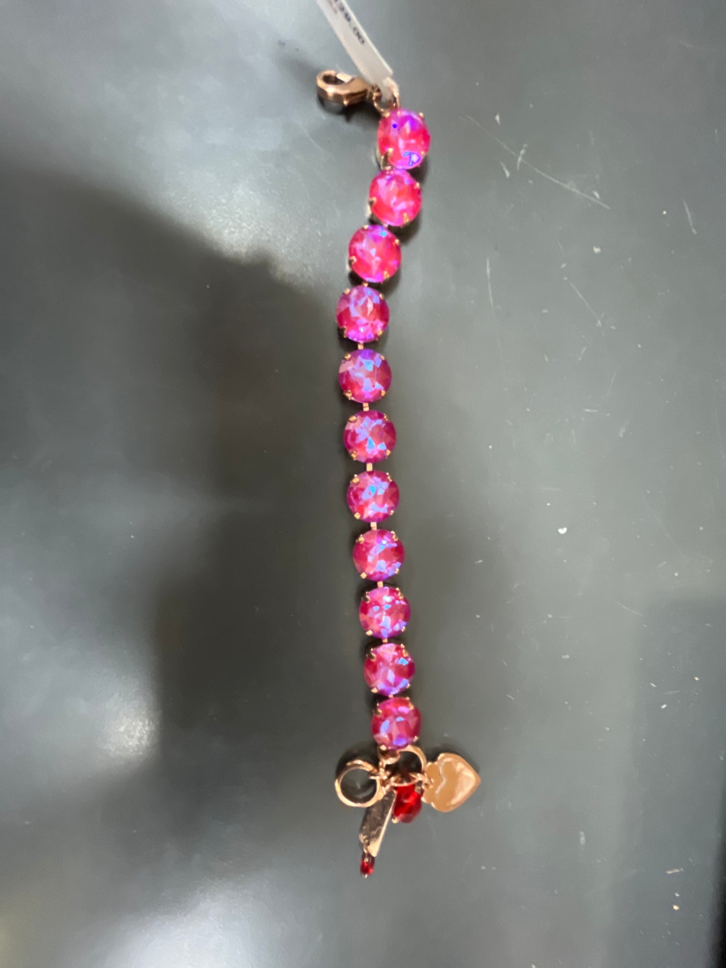 MARIANA - BRACELET - ROSE GOLD - PINK IRIDESCENT STONES