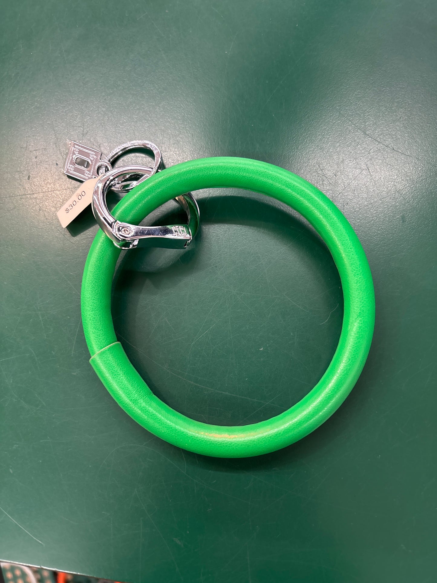 IN THE GRASS GREEN LEATHER O-RING