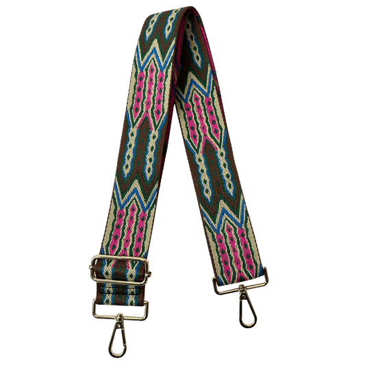 Mayan Print Interchangeable Woven Bag Strap