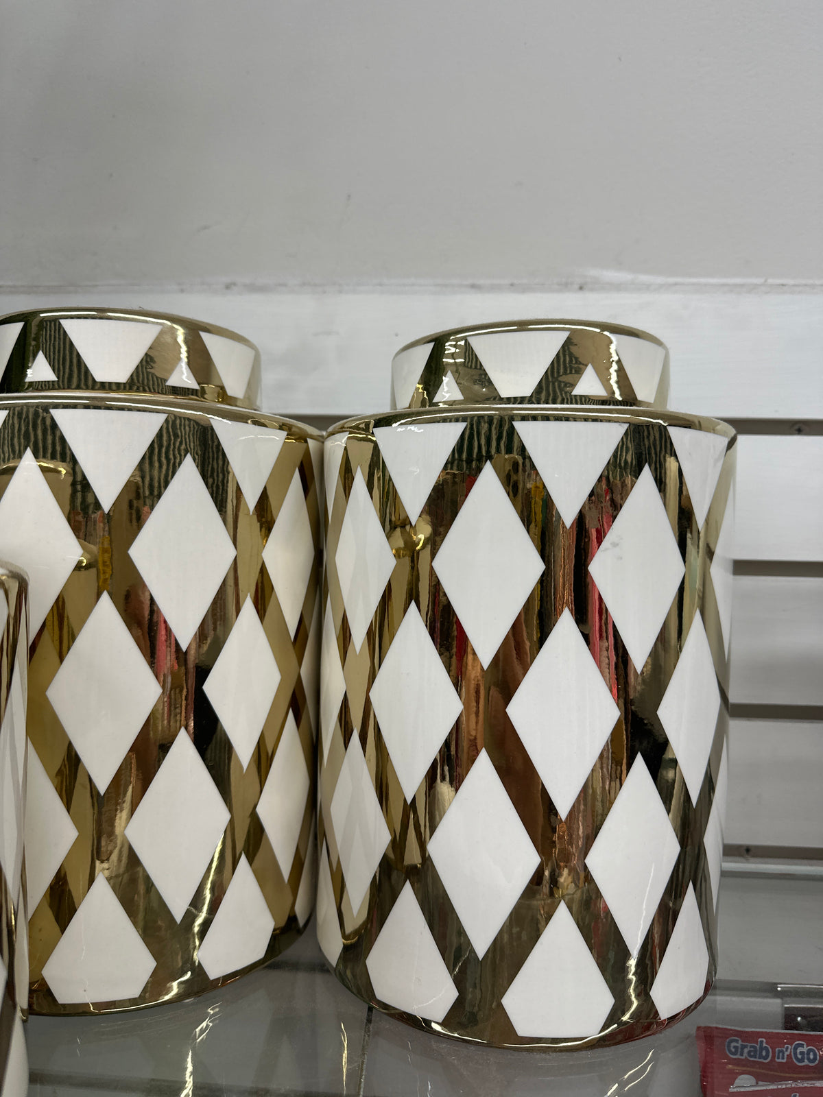 10" JAR WITH LID GOLD