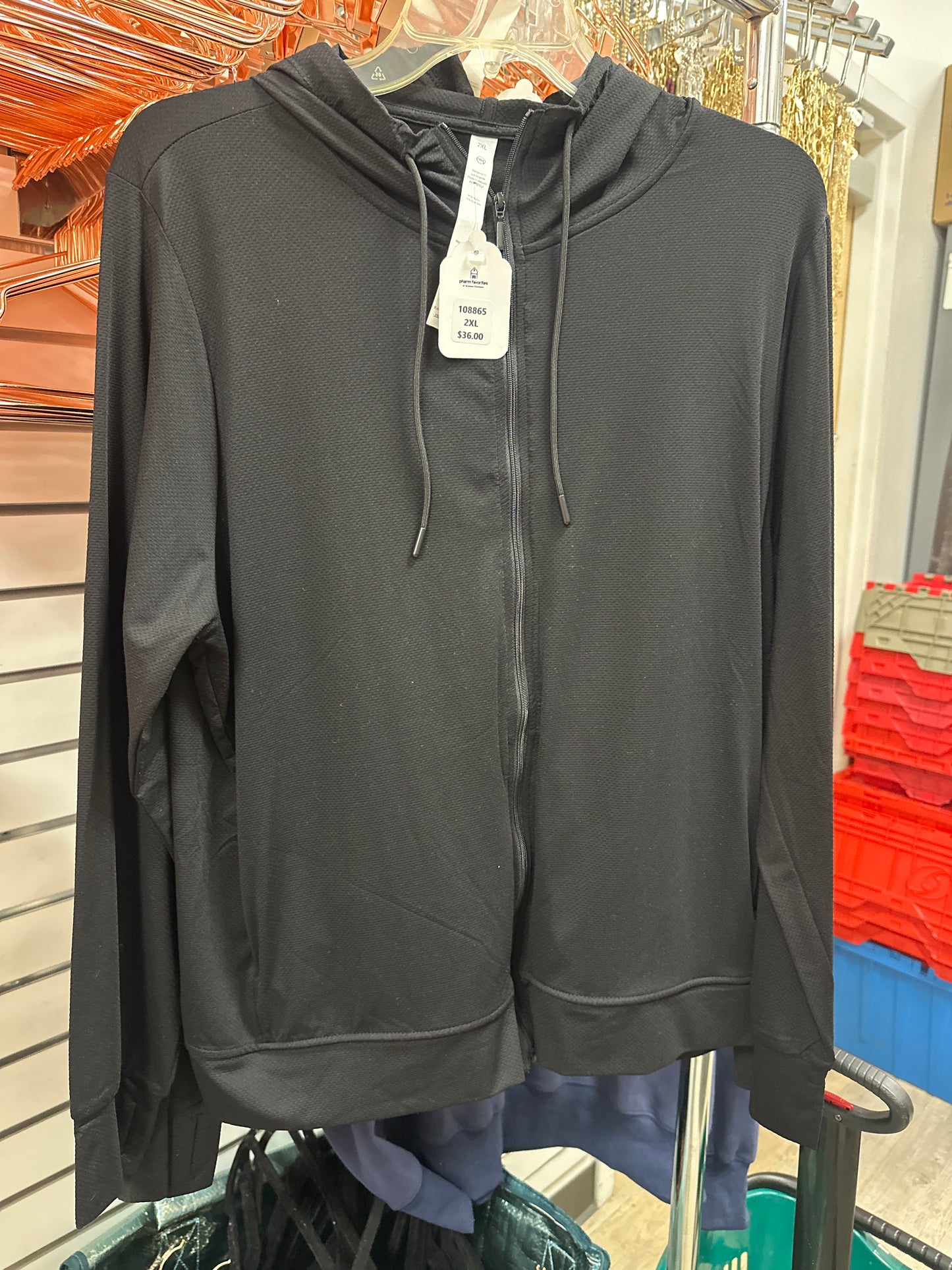 BLACK ATHLETIC WEAR JACKET