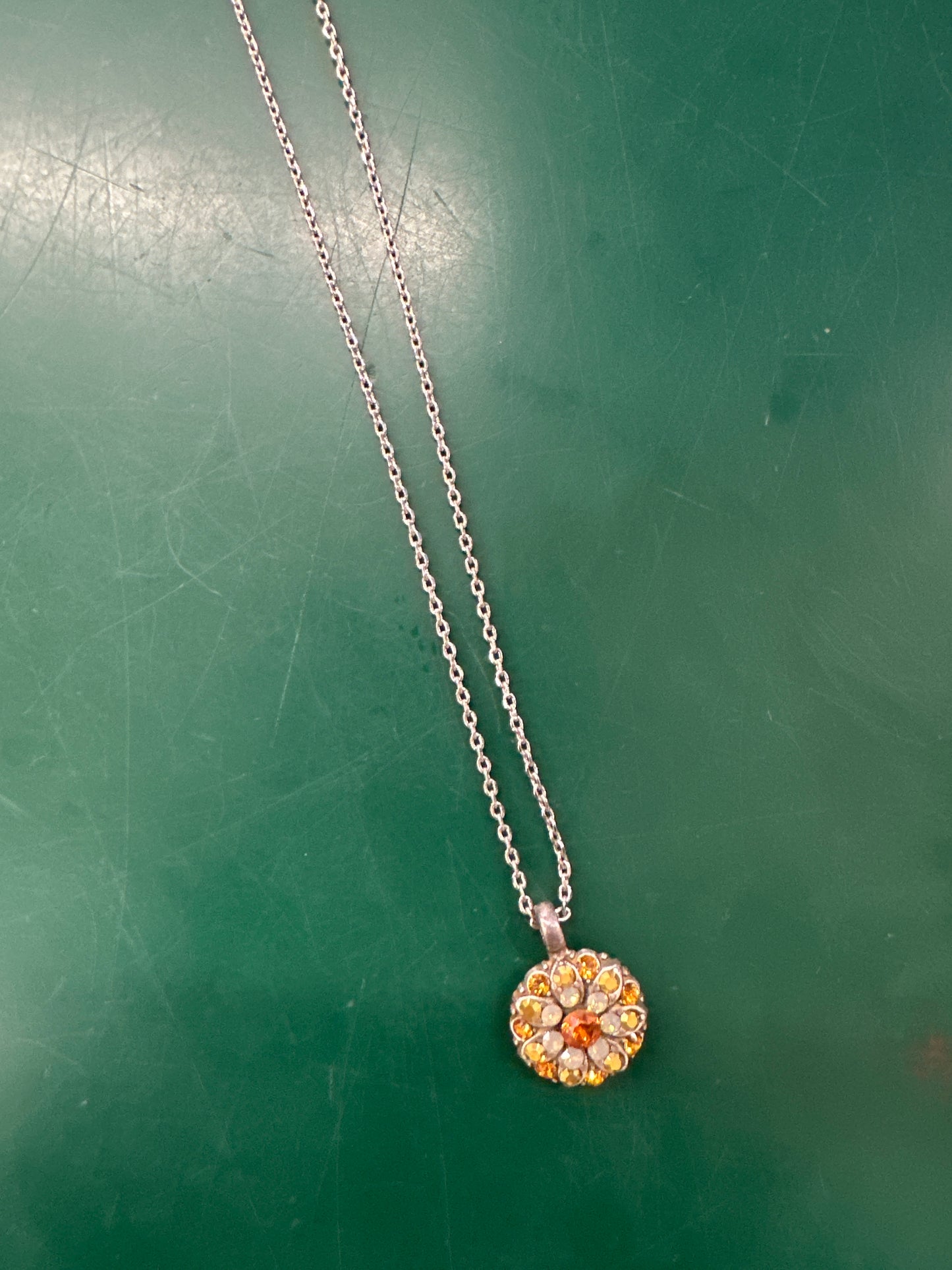 SILVER CITRINE GUARDIAN ANGEL NECKLACE