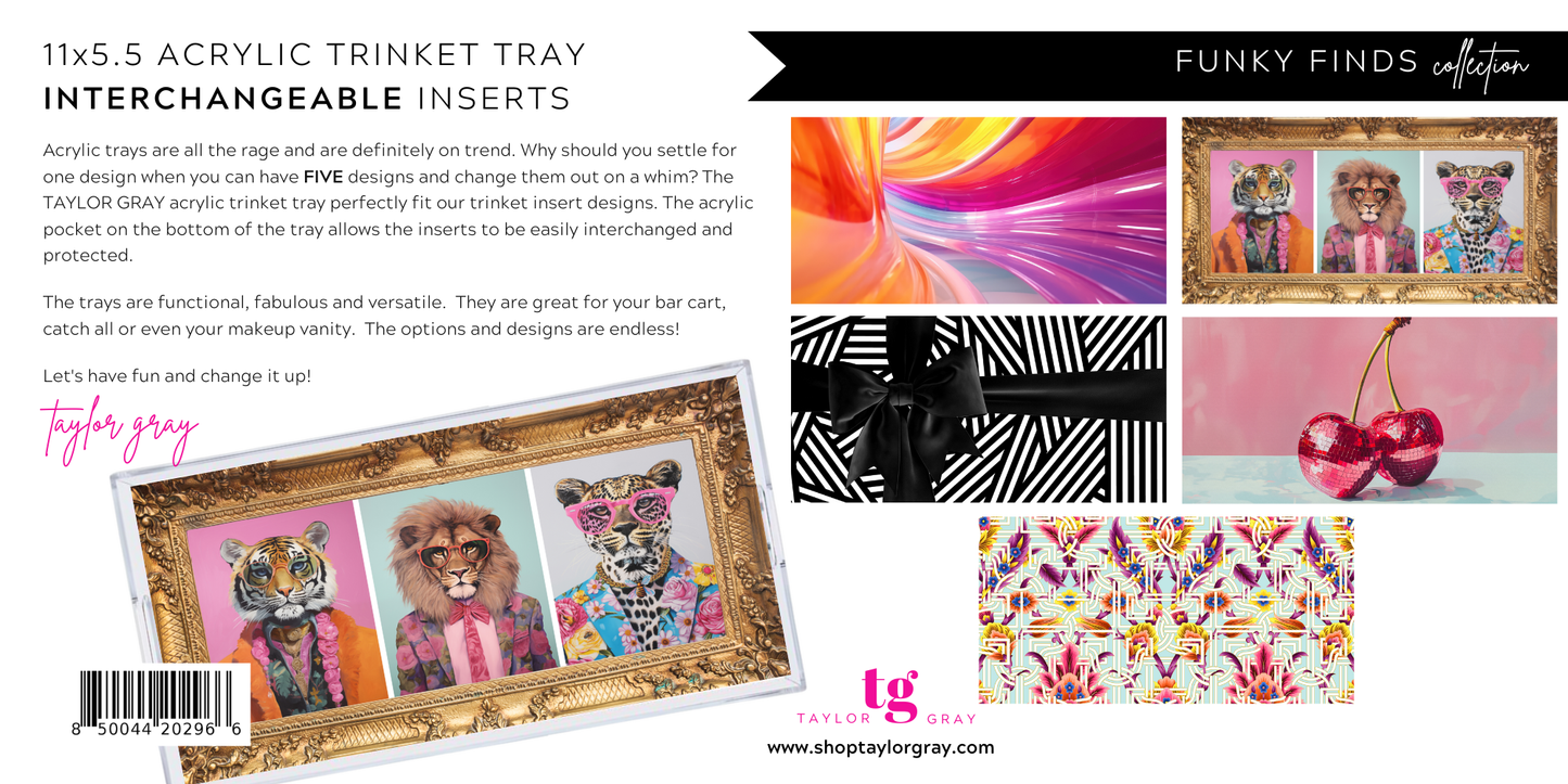 FUNKY FINDS trinket tray insert set of 5