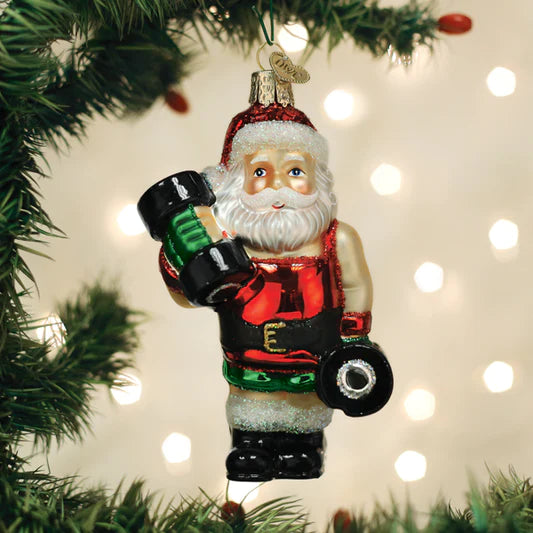 Body Builder Santa Ornament