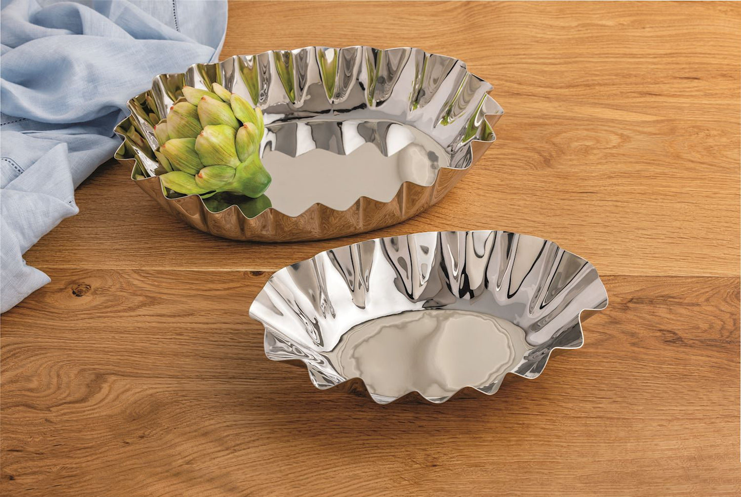 RUFFLED TRAY SET OF 2
