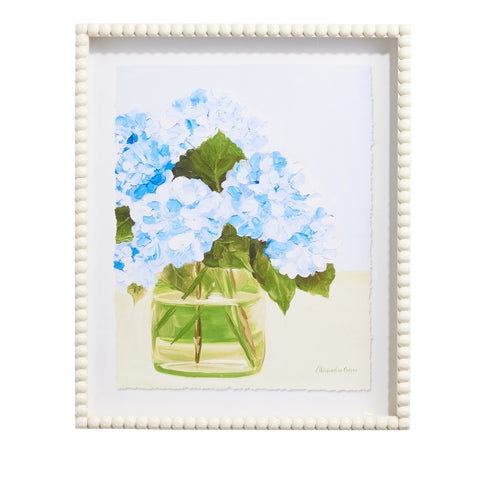 BLUE HYDRANGEA SHADOWBOX FRAMED WALL ART