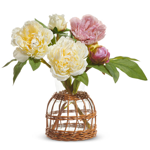 PEONIES IN VASE 12"