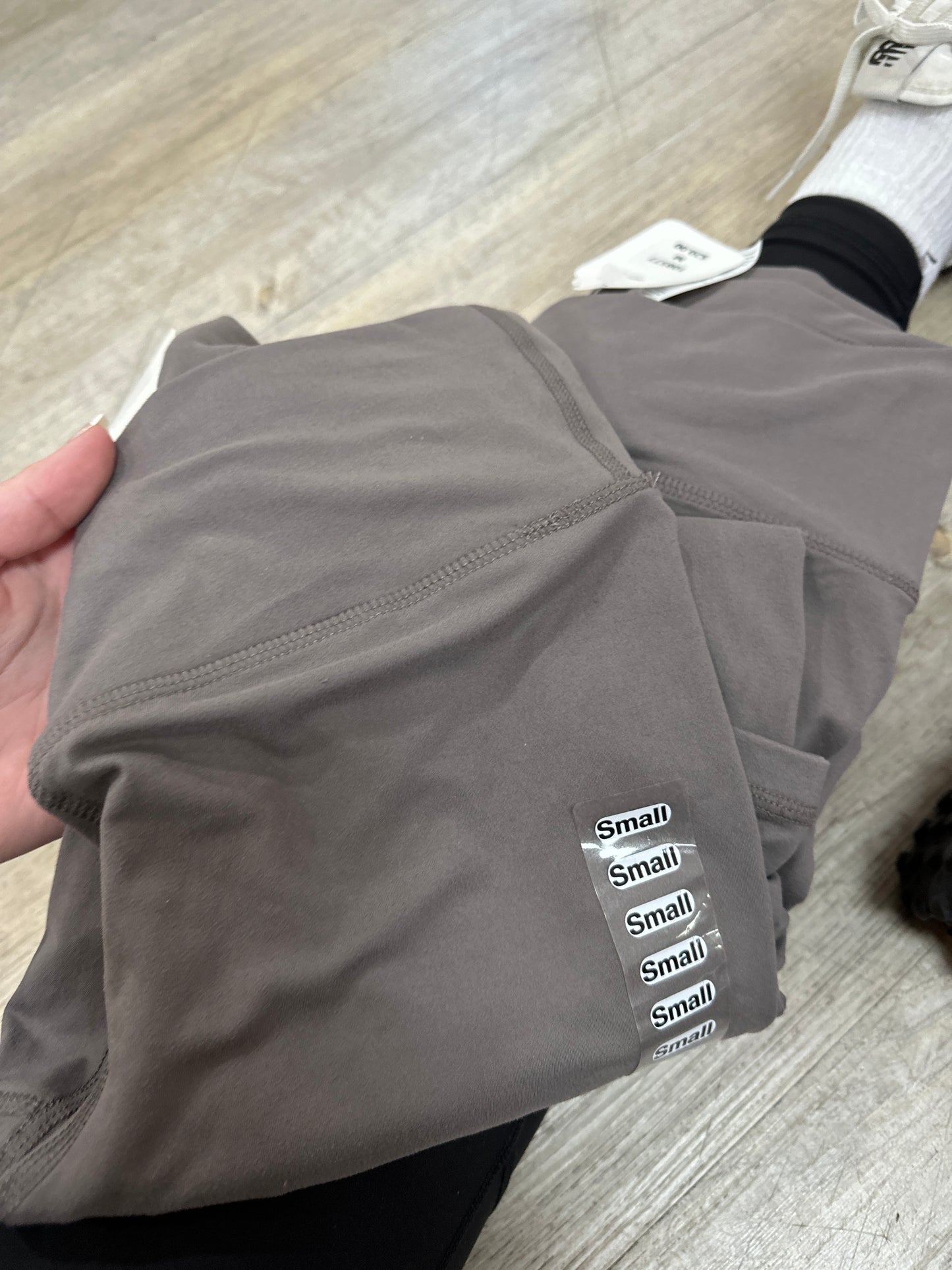 V SHAPE WAIST BUTTER LEGGINGS - SMOKY GREY - S