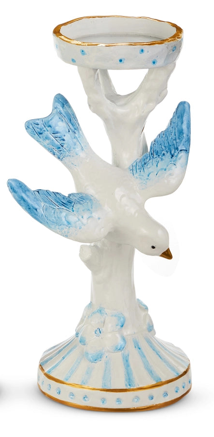 BIRD ON CANDLE HOLDERS