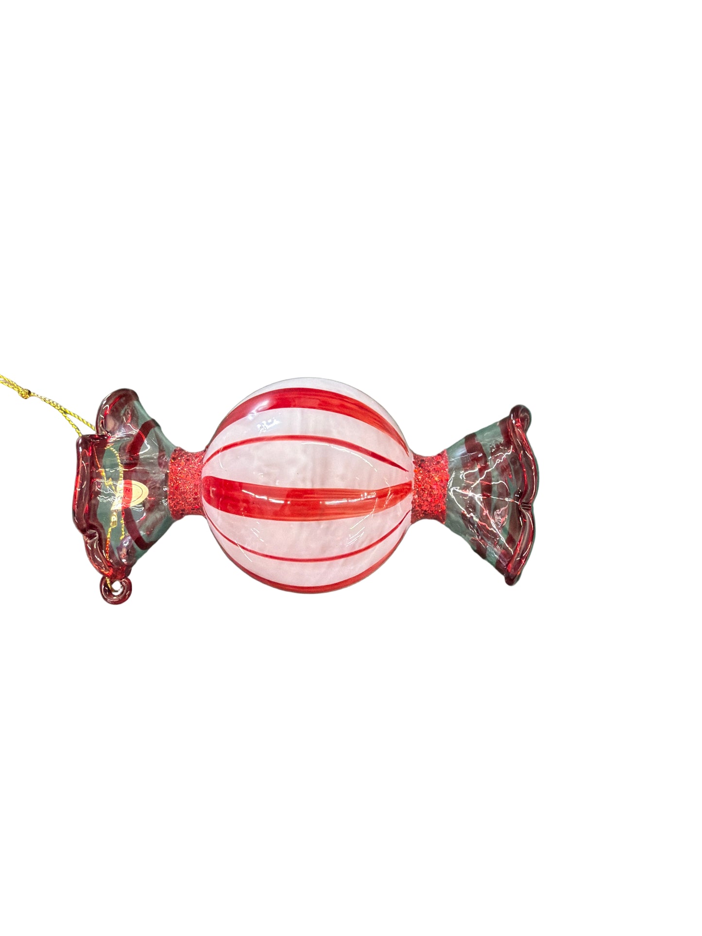 RAZ ORNAMENT-PEPPERMINT SPHERE