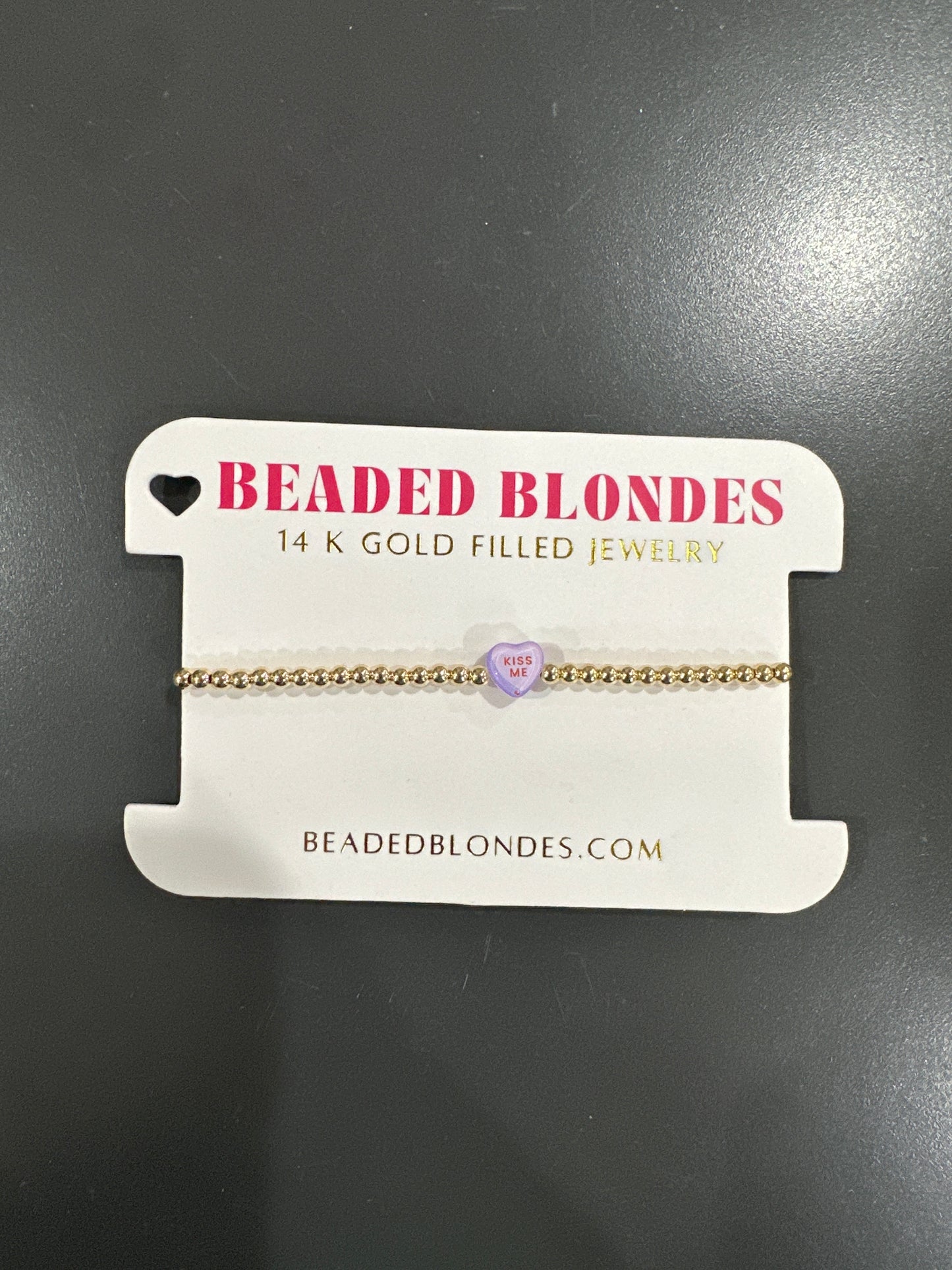 KISS ME BEADED BRACELET