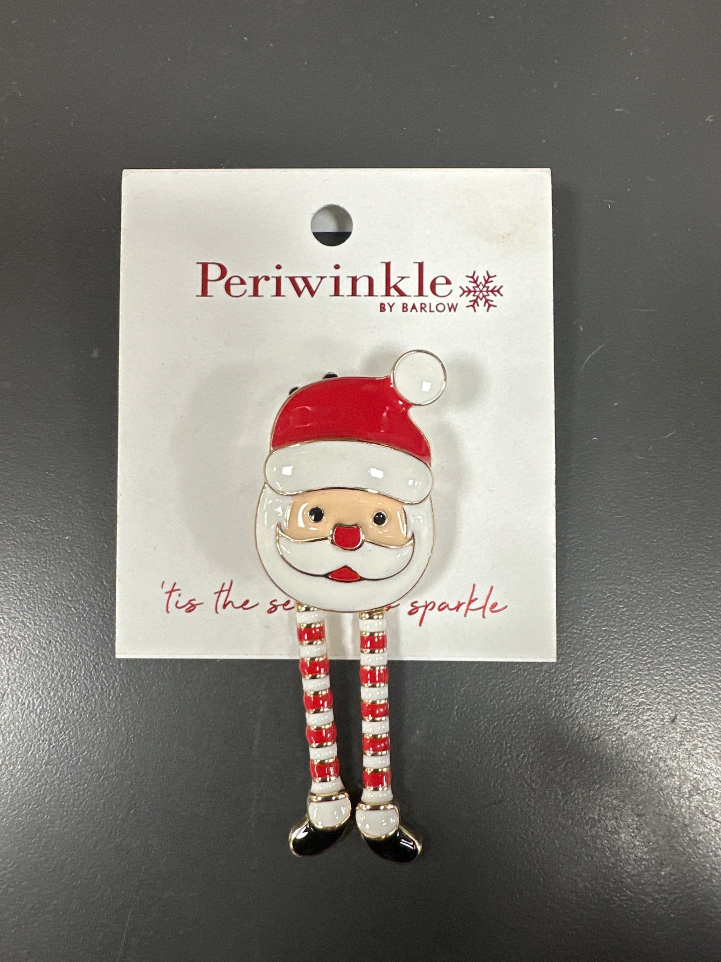 SANTA WITH LONG LEGS BROOCH