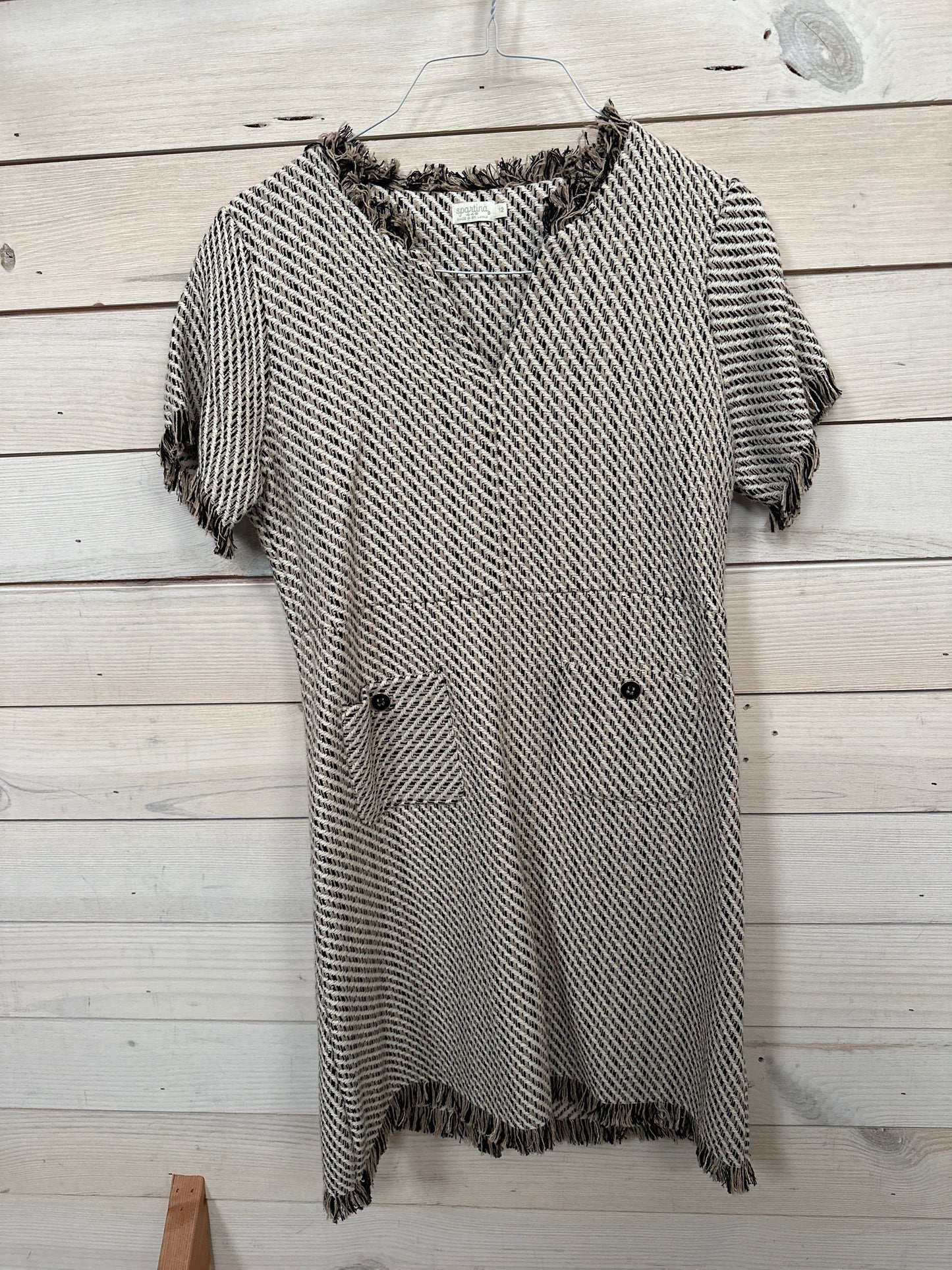 TWEED DRESS - IVORY & BLACK