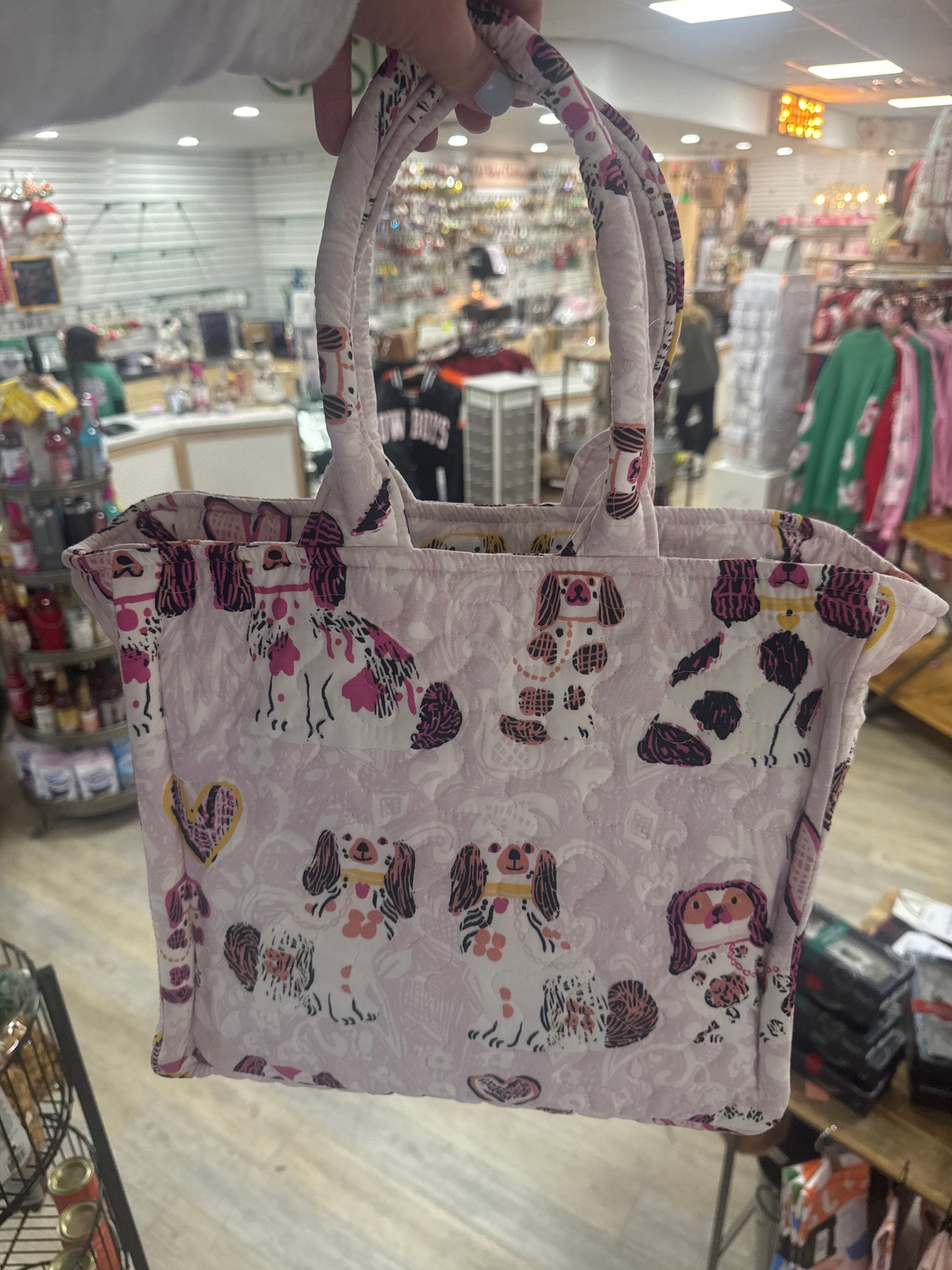 SMALL TOTE BAG - FOO DOGS LIGHT PINK