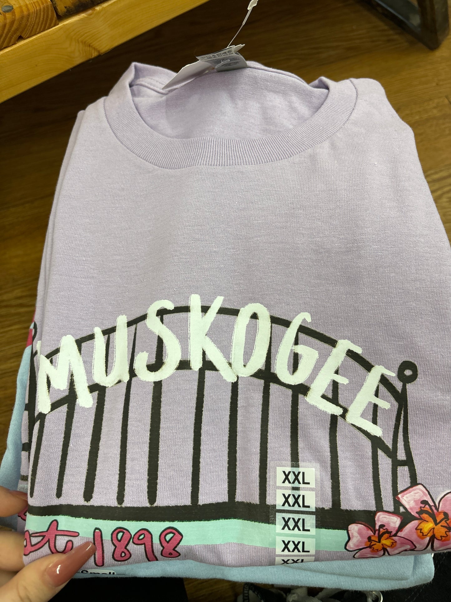 MUSKOGEE MAP TEE - LAVENDER - 2XL
