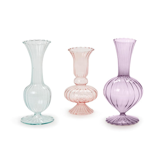 SWIRL HANDBLOWN GLASS VASES
