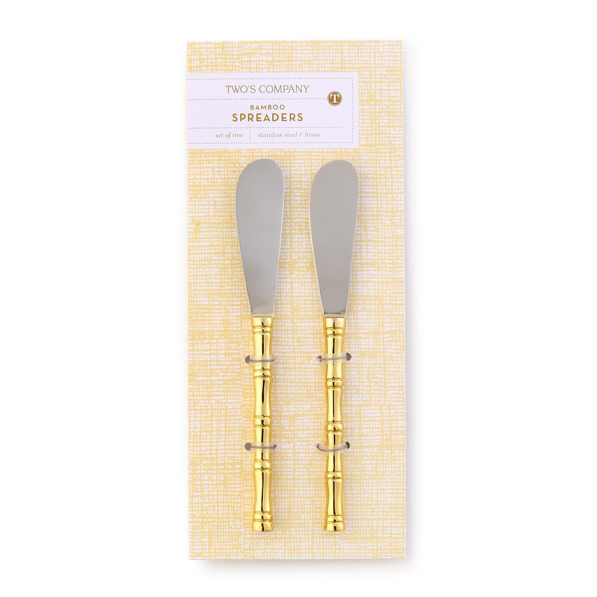 GOLD BAMBOO SPREADERS - SET OF 2