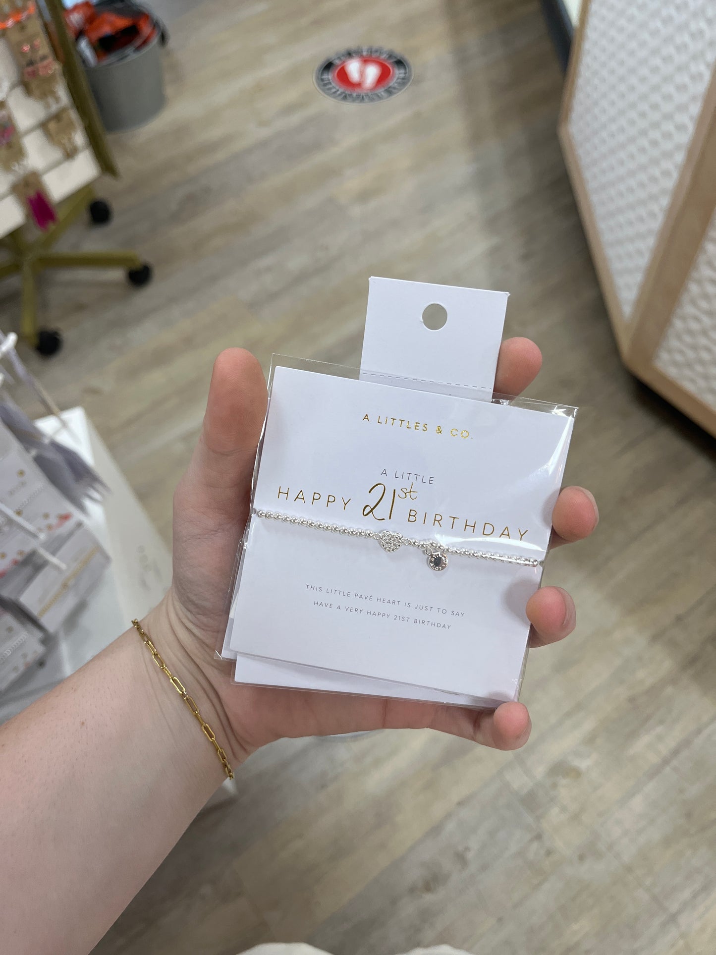 A LITTLE BRACELET - HAPPY 21ST BIRTHDAY - SLVR