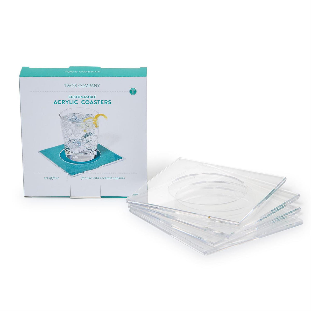COCKTAIL COASTERS IN GIFT BOX - SET OF 4