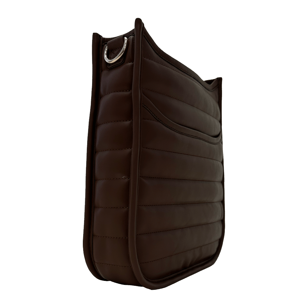 Sarah Quilted Faux Leather Messenger