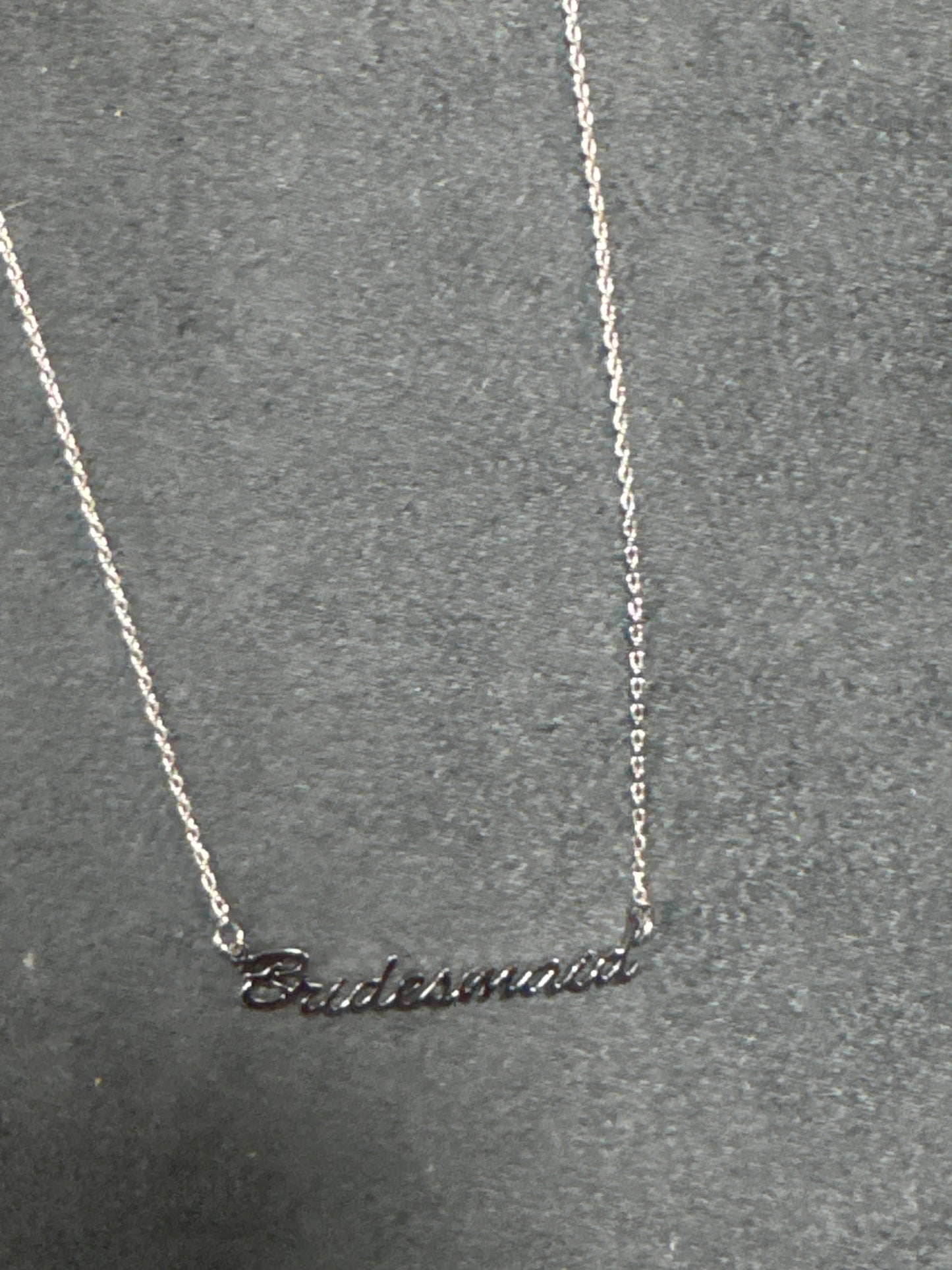 SILVER BRIDESMAID NECKLACE