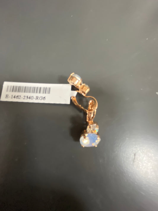 MARIANA - EARRINGS - ROSE GOLD IRIDESCENT LG STONE WITH SM STONES