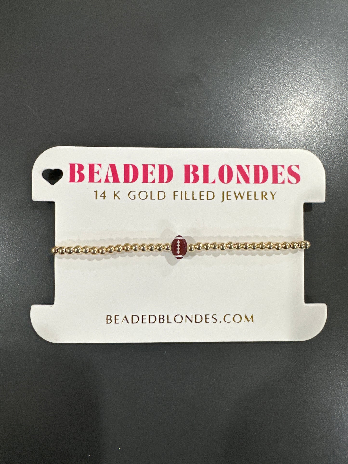 FOOTBALL BEADED BRACELET