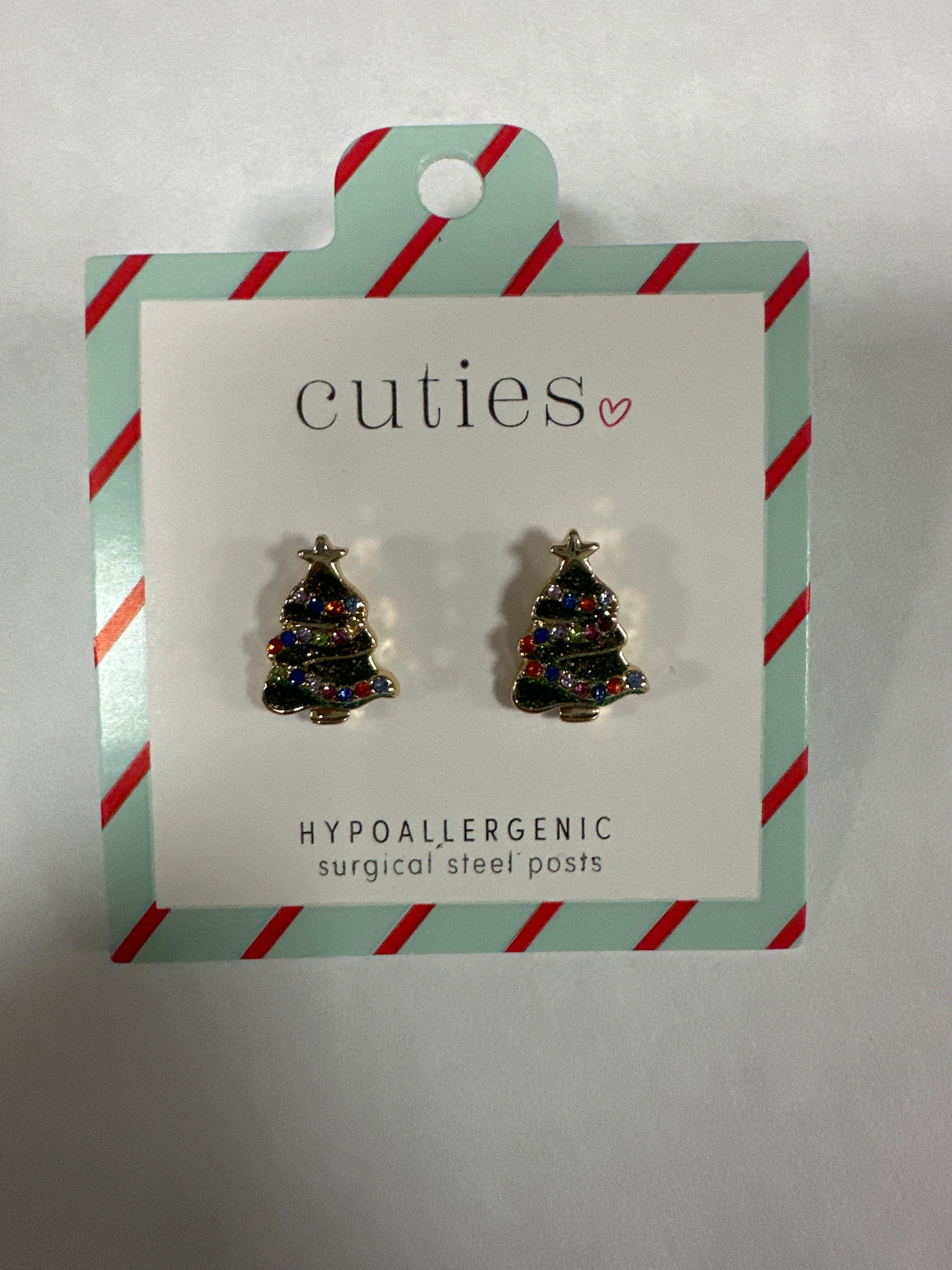 CRYSTAL CHRISTMAS TREE EARRINGS