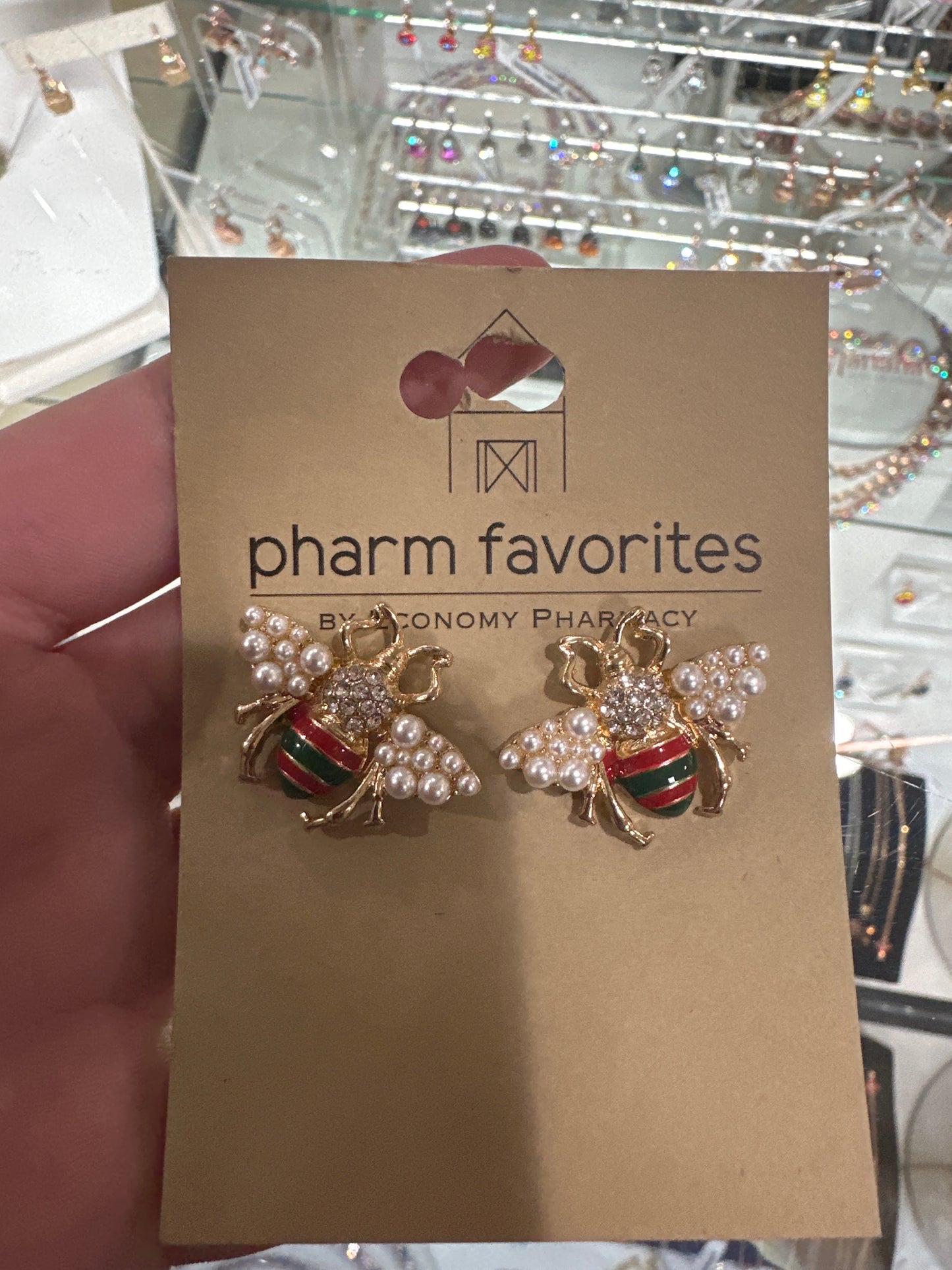 CARDENAS EMBELLISHED BEE EARRINGS