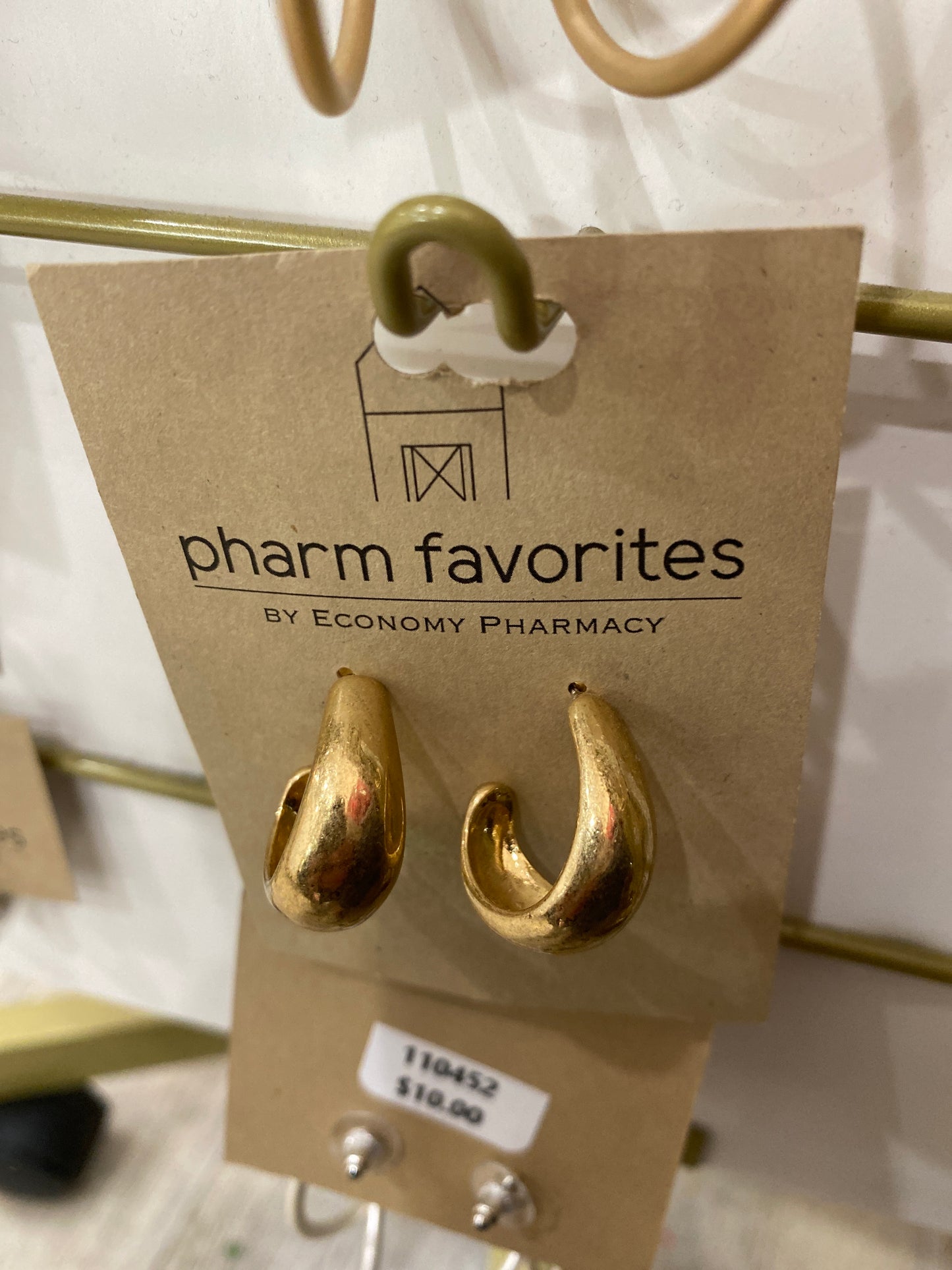 GOLD LAZY HOOP EARRINGS